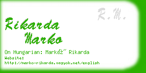 rikarda marko business card